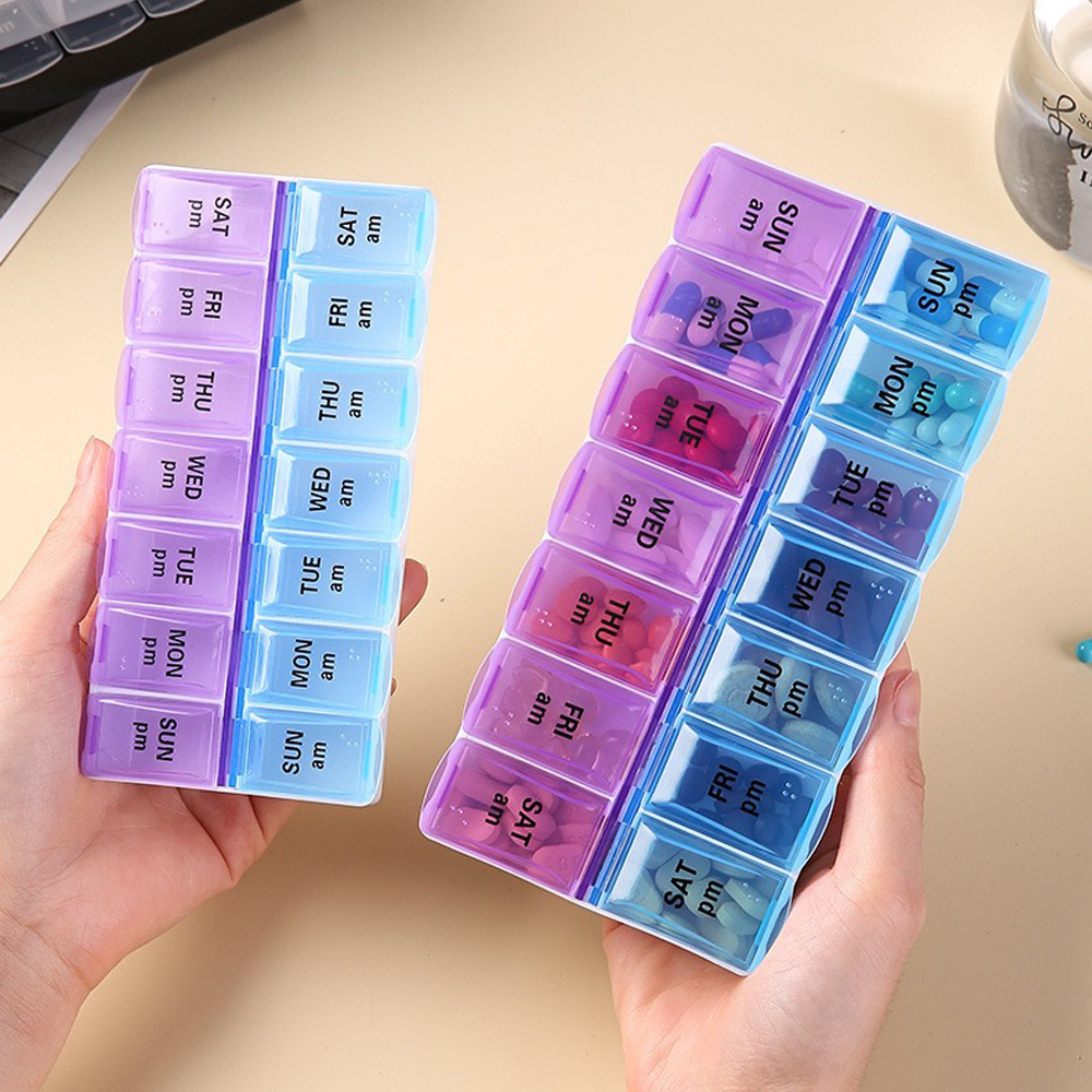 Travel Accessories Organizer - 14 Compartments Independent Pill Case Portable
