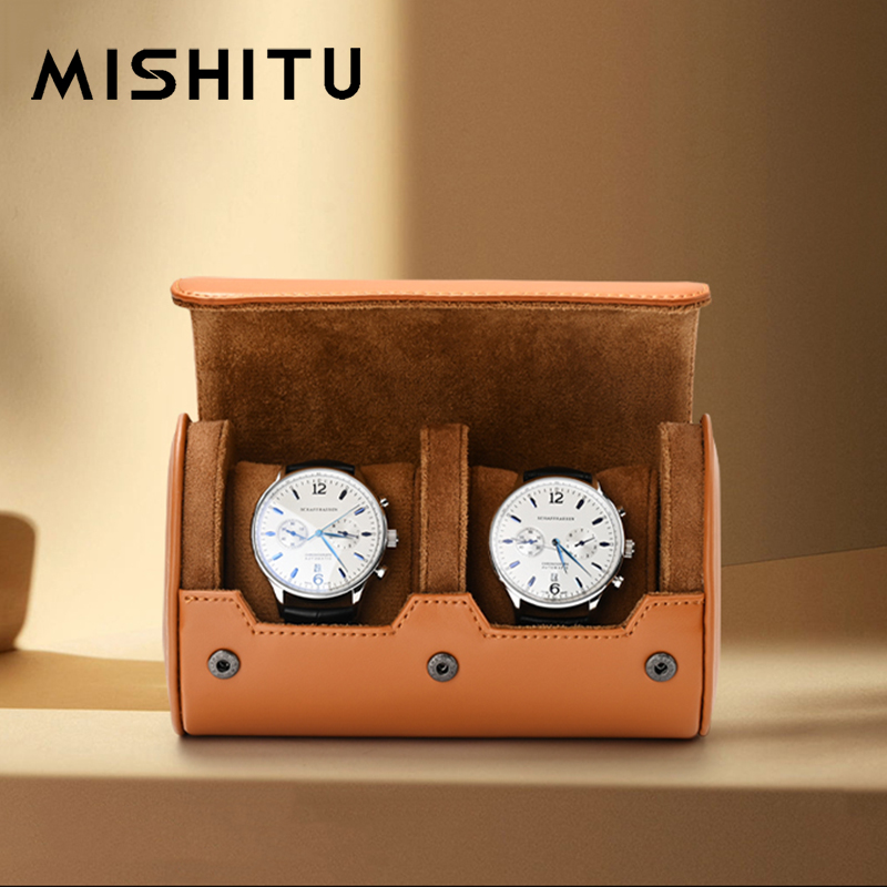 Travel Accessories Organizer - MISHITU 1/2/3-Slot Watch Storage Roll Travel