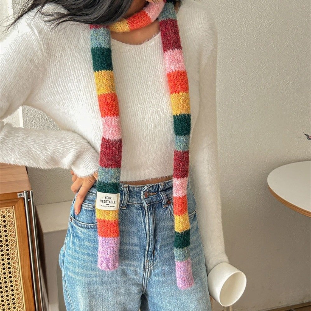 Travel Accessories Unisex - Harajuku Style Y2K Striped Scarf Collocation