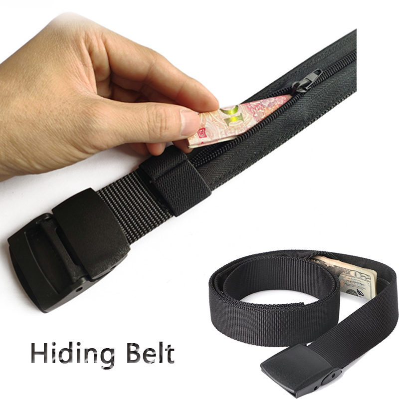 Money Belt Hidden - Cash Anti Theft Belt Travel Black