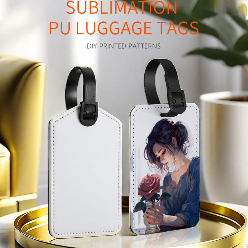 Travel Accessories Sale - Customized Picture PU Leather Luggage Tags