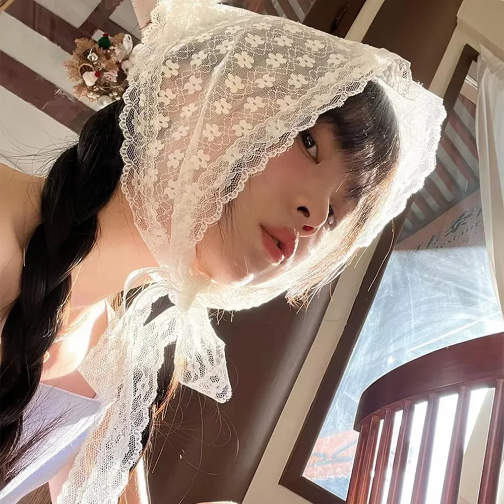 Travel Accessories Shops - Elegant Lace Neck Scarf for Women