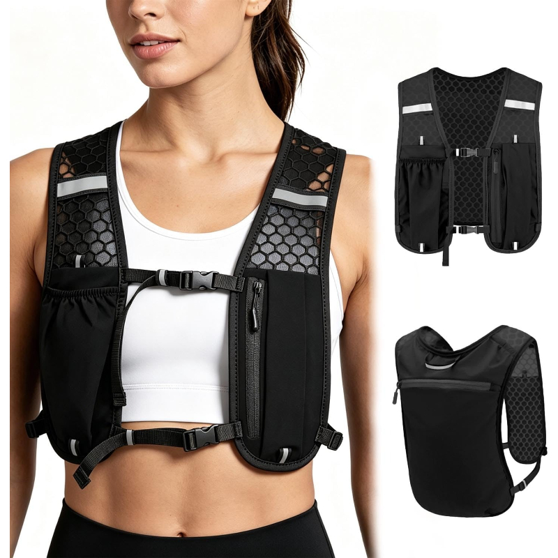 Hydration Pack Backpack - WOOJACK Hydration Running Vest Lightweight Water