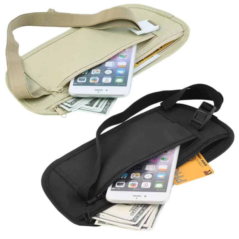 Money Belt Hidden - Invisible Travel Waist Packs Pouch for