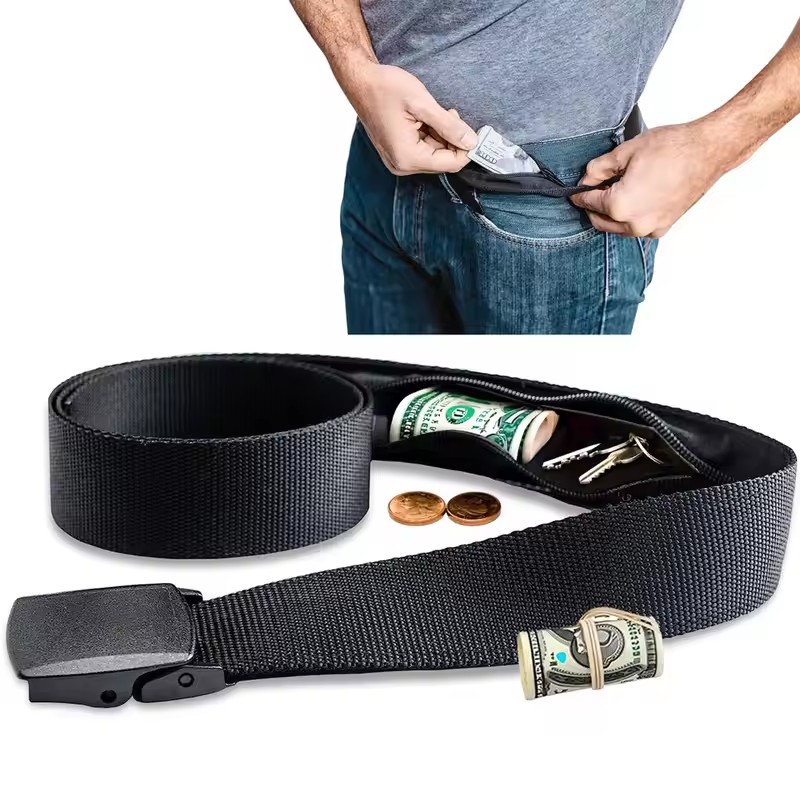 Money Belt Hidden - New Travel Cash Anti Theft Belt