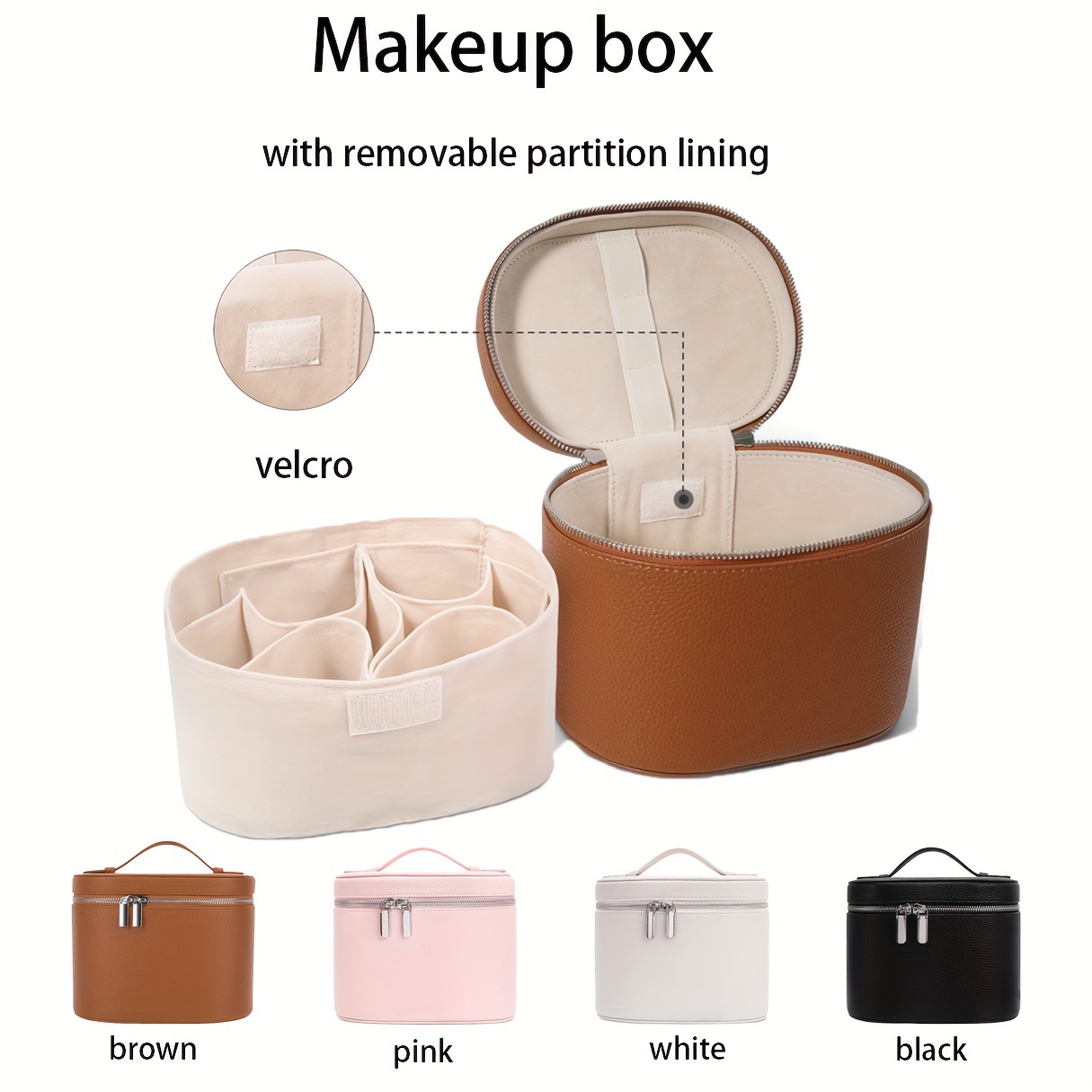 Travel Accessories Toiletries - Large Capacity PU Leather Makeup Bag