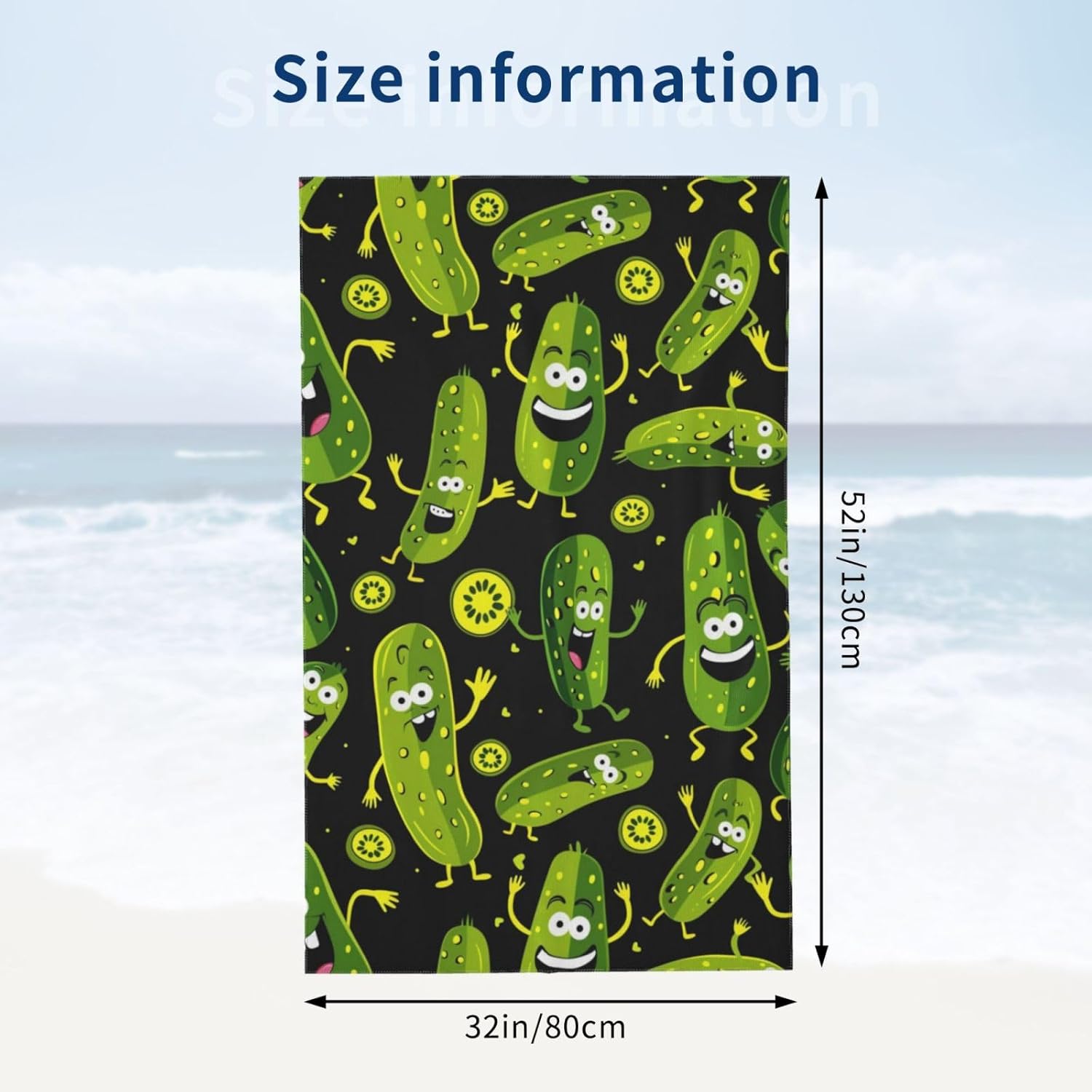 Funny Pickle Beach Towel, Soft - Travel Towel Quick Dry ulasan dan harga