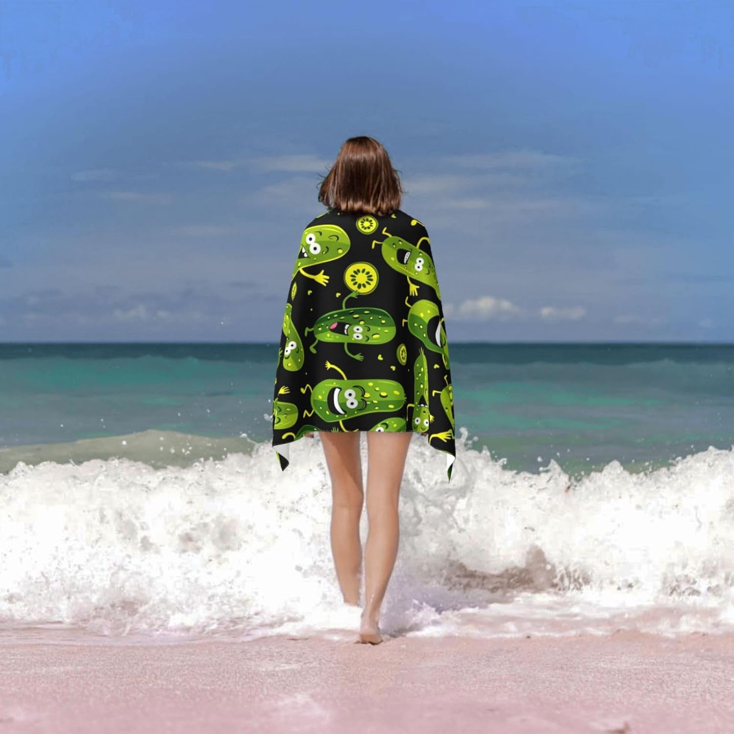 Funny Pickle Beach Towel, Soft - Travel Towel Quick Dry ulasan dan harga