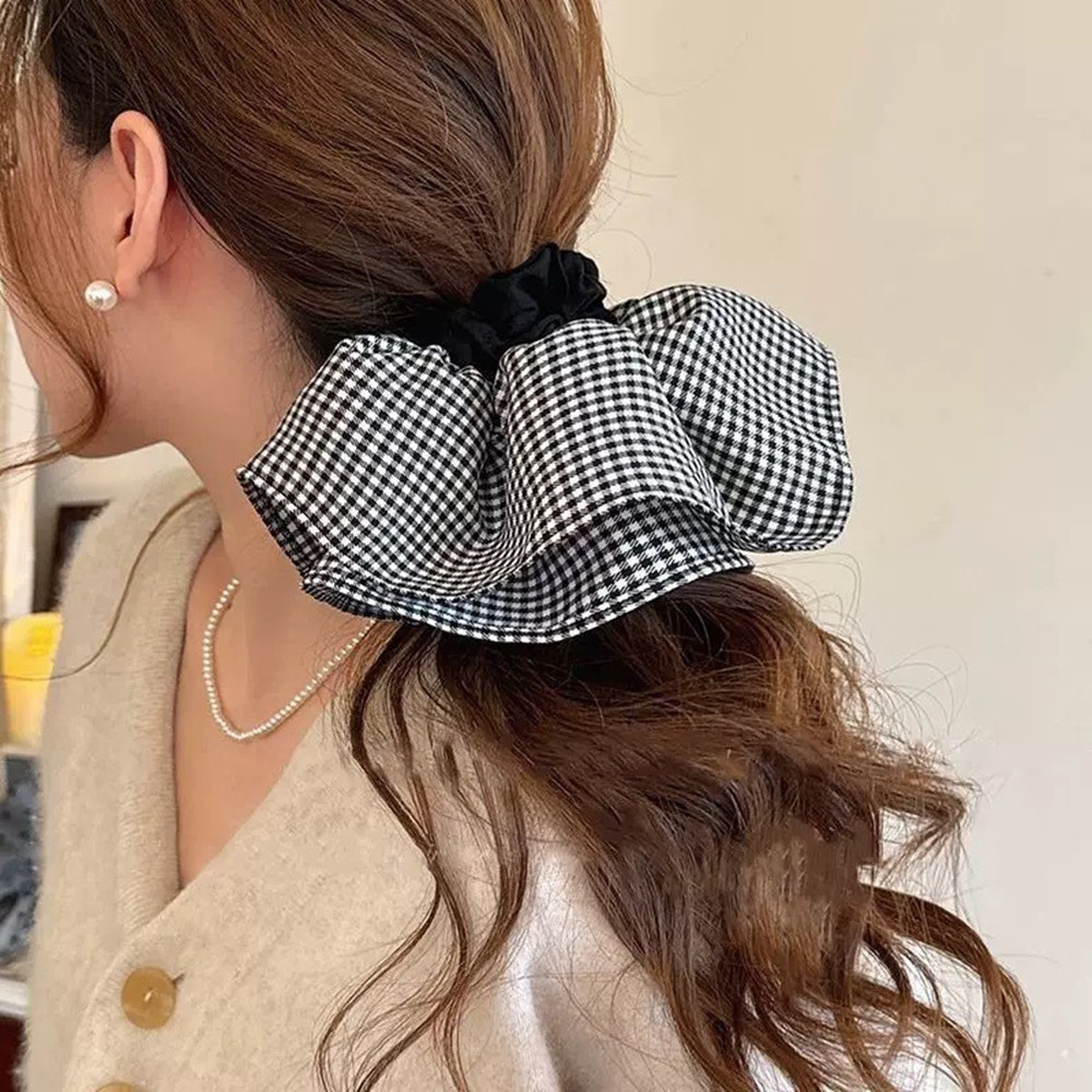Extra Large Plaid Hair Ties El - Travel Accessories For Elderly ulasan dan harga