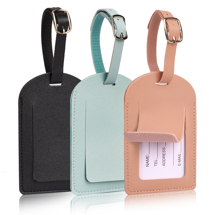 Women Men Luggage Tags PU Leat - Travel Accessories Sale ulasan dan harga