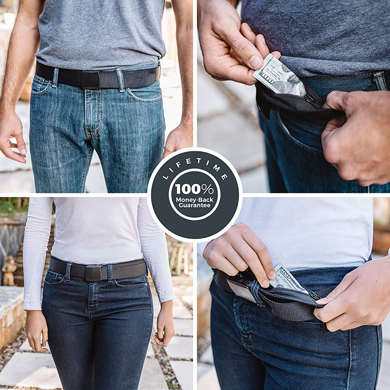 Anti-Theft Travel Waist Bag 12 - Money Belt Hidden ulasan dan harga