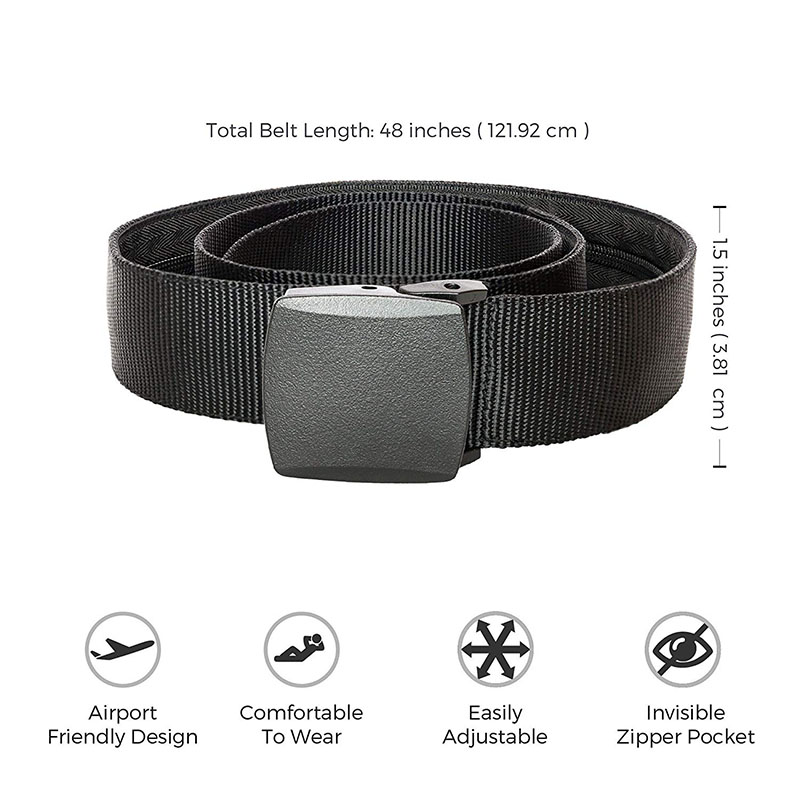Anti-Theft Travel Waist Bag 12 - Money Belt Hidden ulasan dan harga
