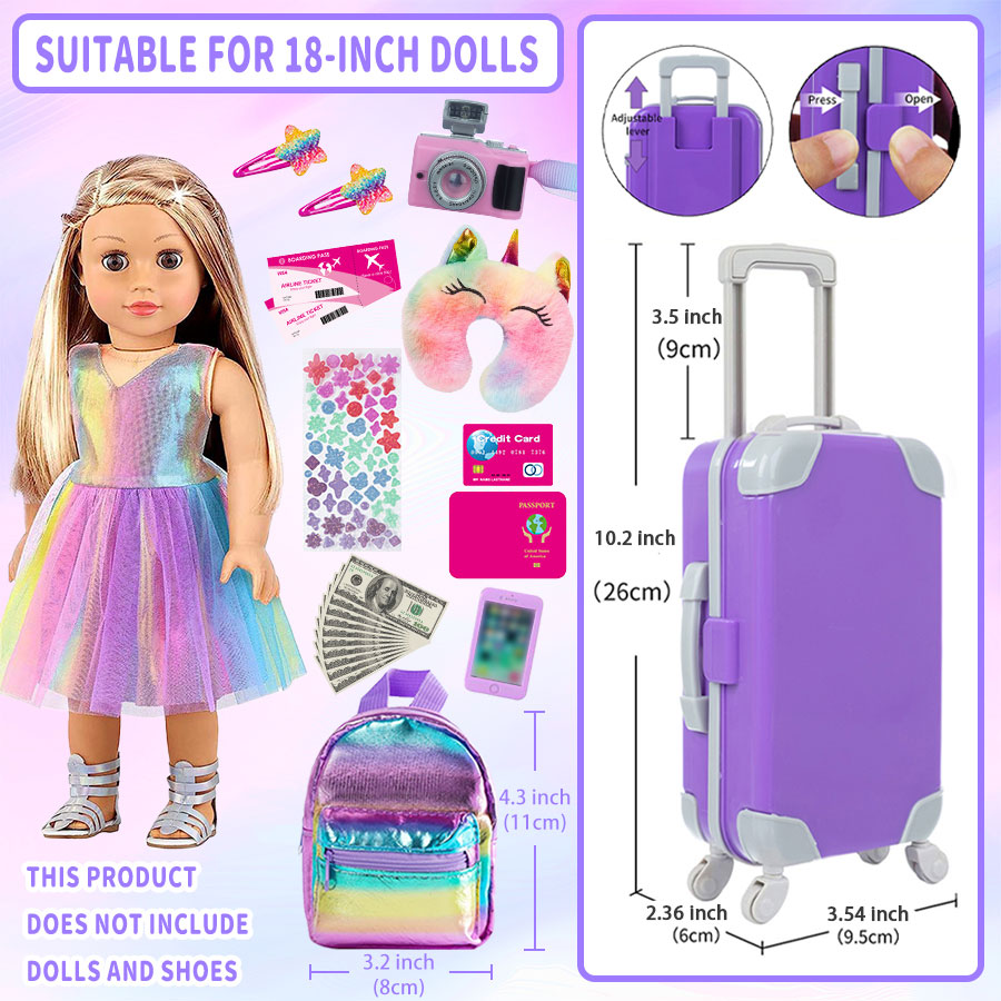 18inch Doll Clothes and Access - Travel Accessories Kids ulasan dan harga