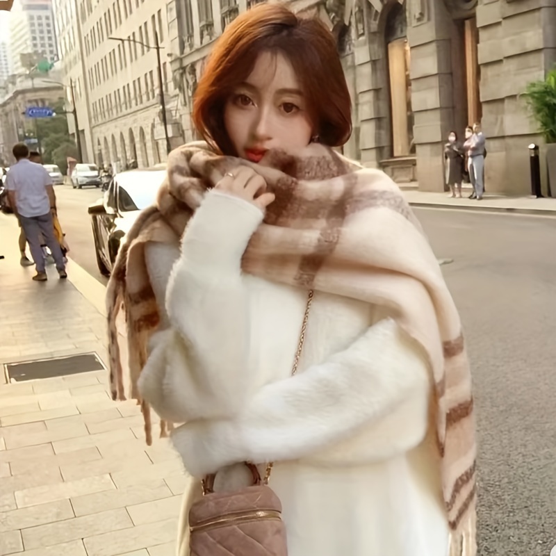 Classic Plaid Scarf for Women  - Travel Accessories Unisex ulasan dan harga