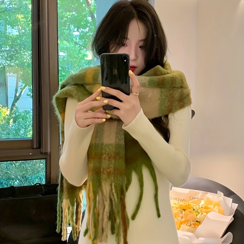 Classic Plaid Scarf for Women  - Travel Accessories Unisex ulasan dan harga