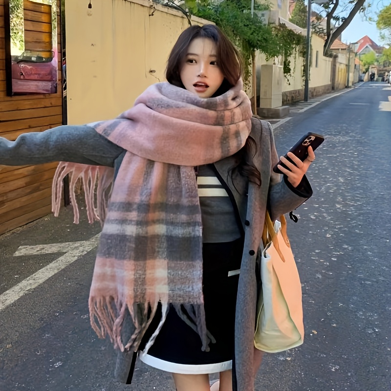 Classic Plaid Scarf for Women  - Travel Accessories Unisex ulasan dan harga