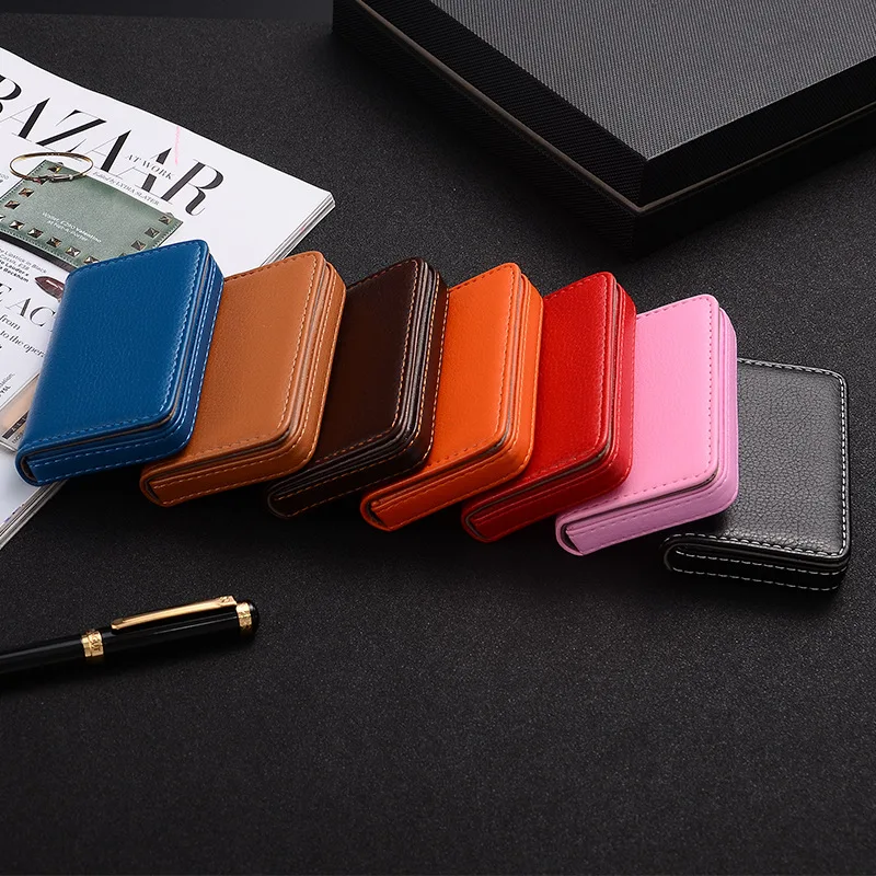 2026 PU Leather Business Card  - Travel Wallet Slim ulasan dan harga