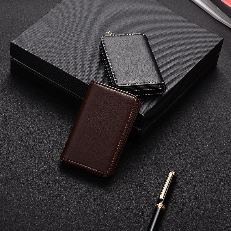 2026 PU Leather Business Card  - Travel Wallet Slim ulasan dan harga