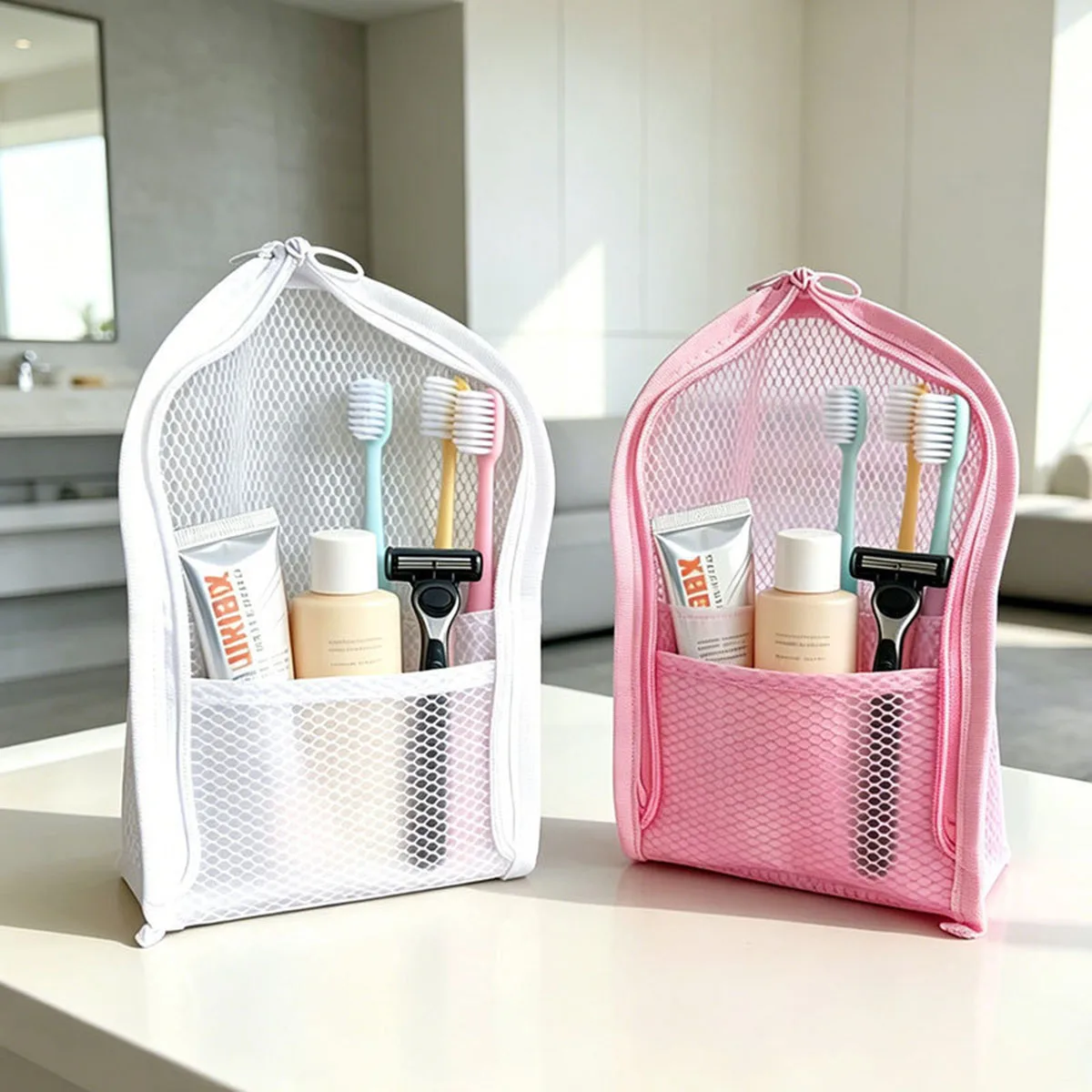 Standing Mesh Toiletry Bag for - Travel Accessories Toiletries ulasan dan harga