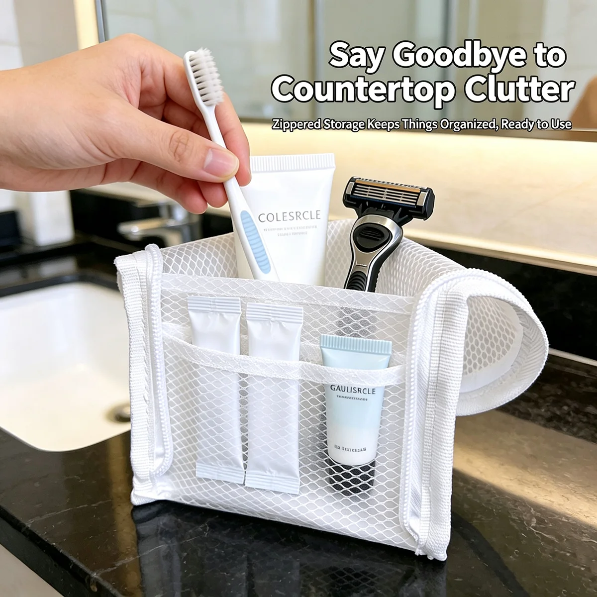 Standing Mesh Toiletry Bag for - Travel Accessories Toiletries ulasan dan harga