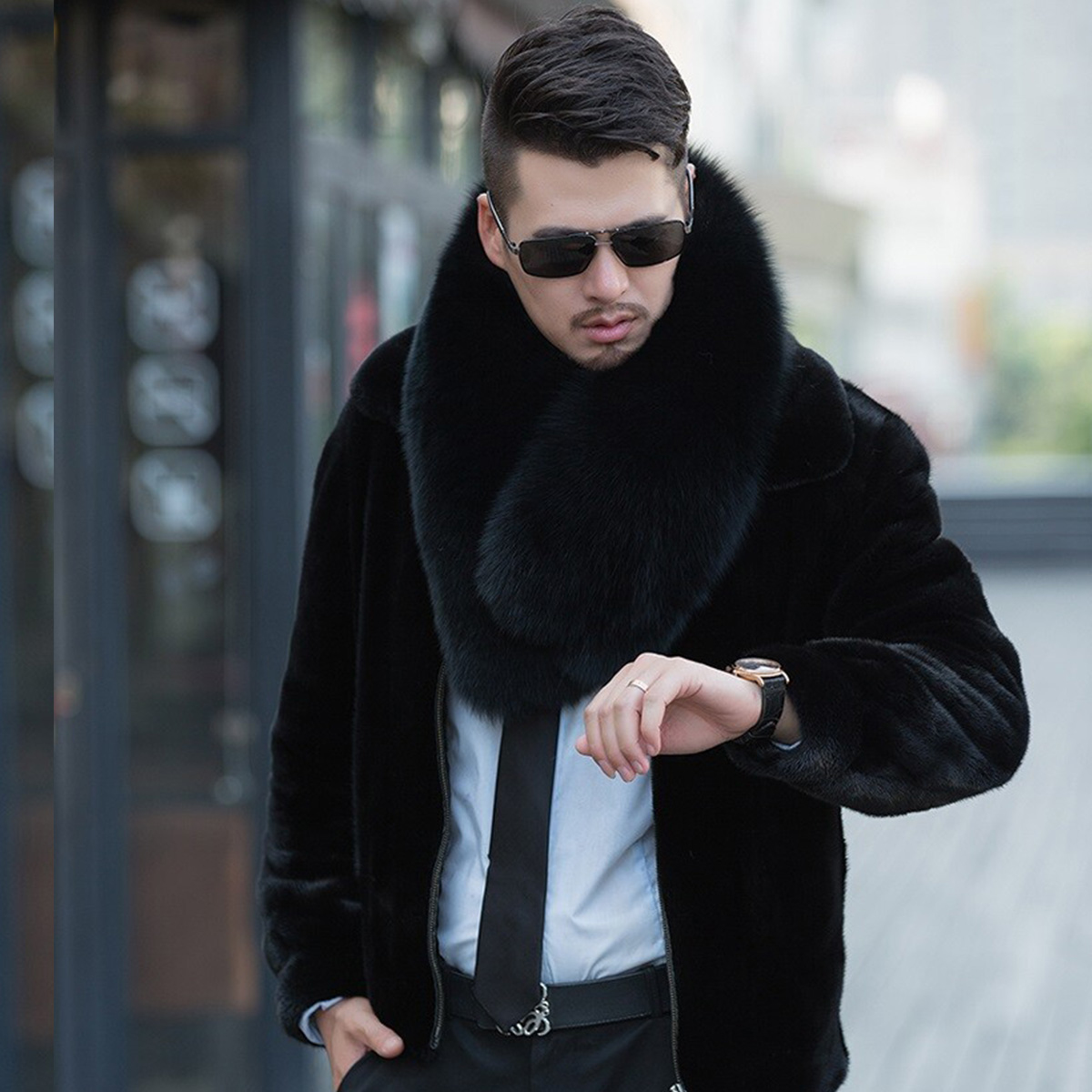 Genuine Fox Fur Scarf Winter A - Travel Accessories Sale ulasan dan harga