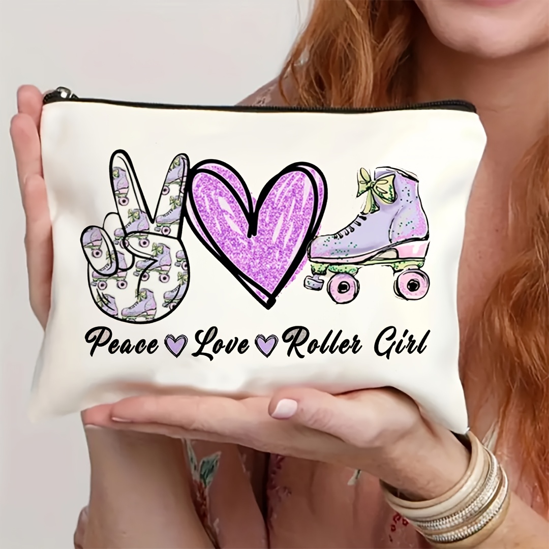 1Pc Peace, Love & Roller Skati - Travel Accessories Toiletries ulasan dan harga