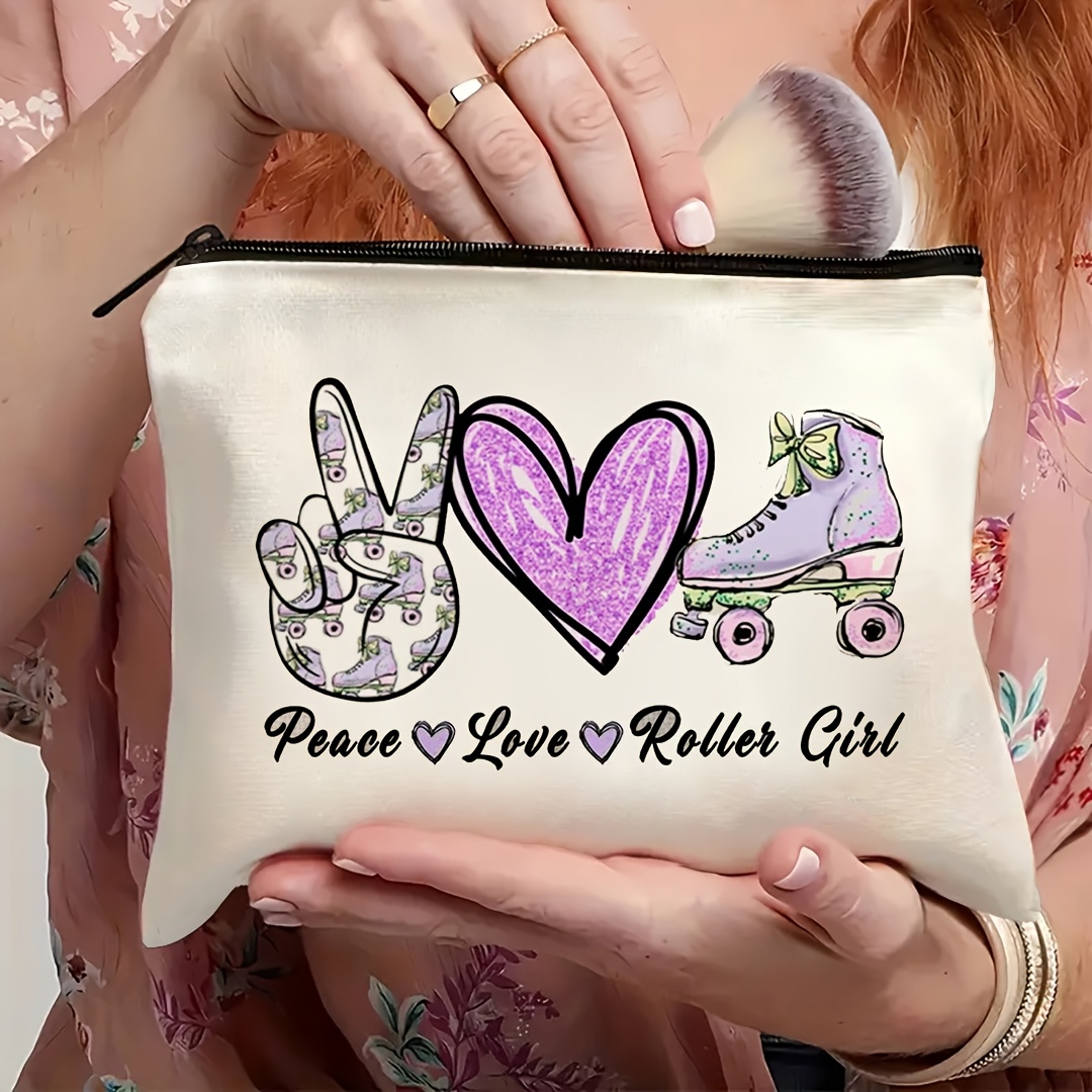 1Pc Peace, Love & Roller Skati - Travel Accessories Toiletries ulasan dan harga
