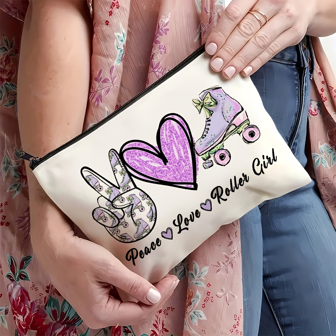 1Pc Peace, Love & Roller Skati - Travel Accessories Toiletries ulasan dan harga