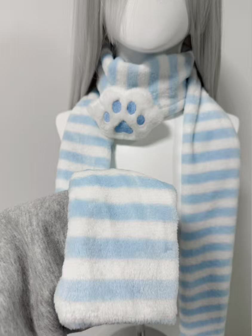 Kawaii Kniied Scarf Cat Paw De - Travel Accessories For Elderly ulasan dan harga