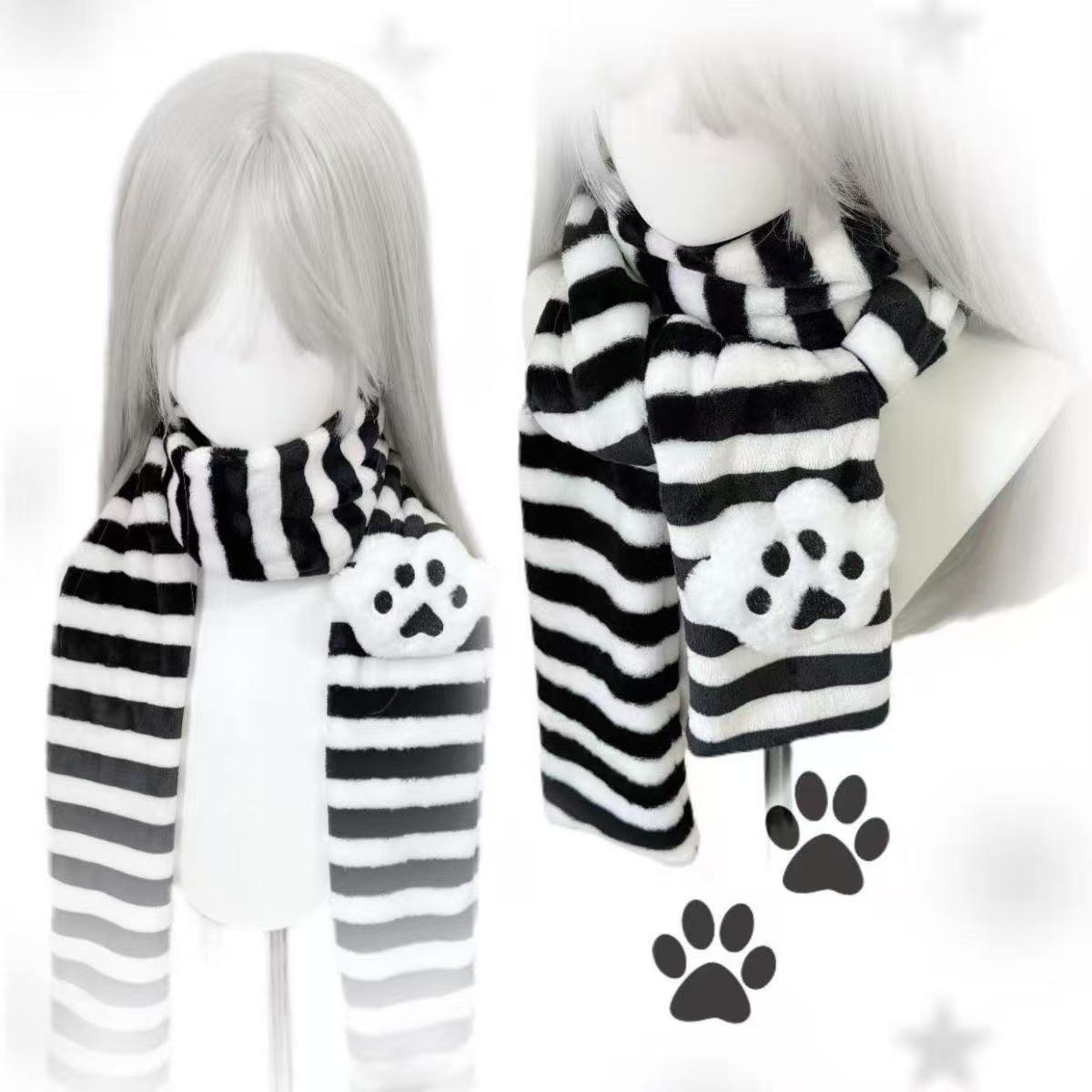 Kawaii Kniied Scarf Cat Paw De - Travel Accessories For Elderly ulasan dan harga