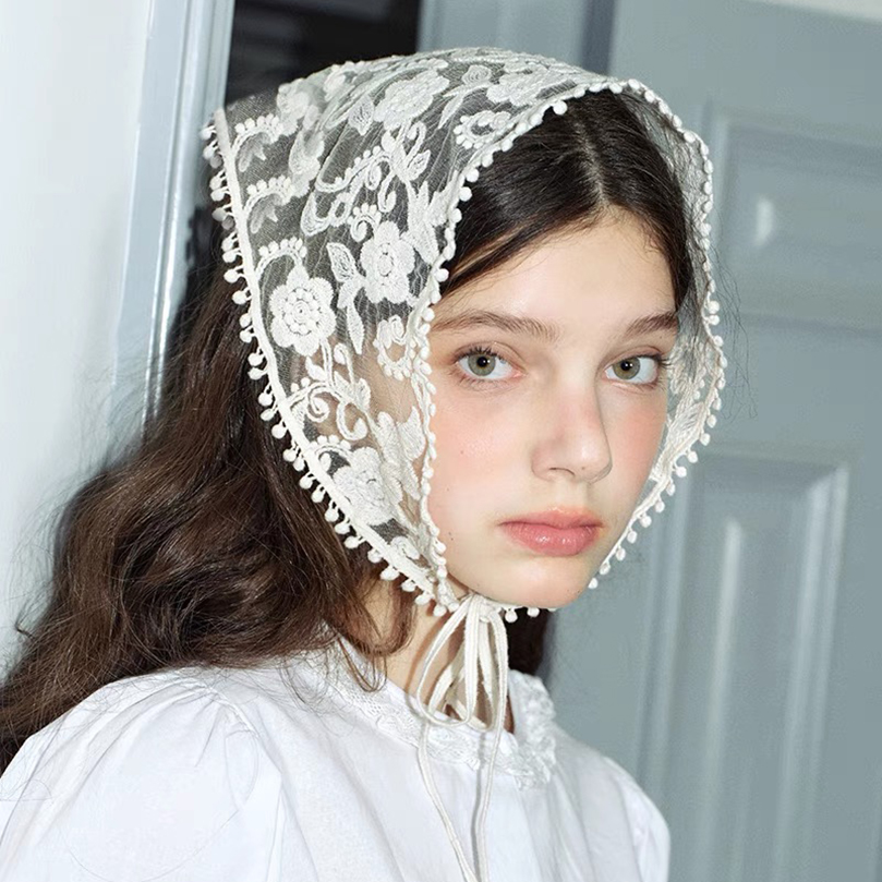 White Woven Floral Lace Hair S - Travel Accessories For Elderly ulasan dan harga