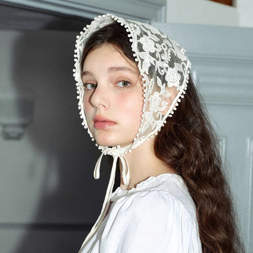 White Woven Floral Lace Hair S - Travel Accessories For Elderly ulasan dan harga