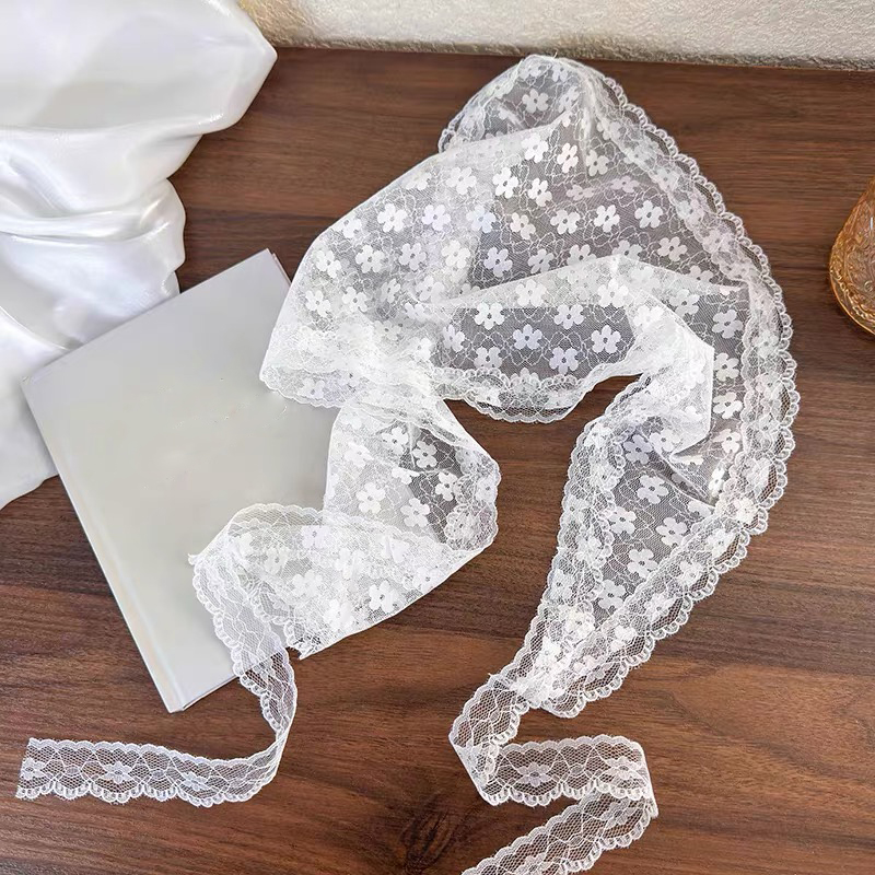 White Woven Floral Lace Hair S - Travel Accessories For Elderly ulasan dan harga