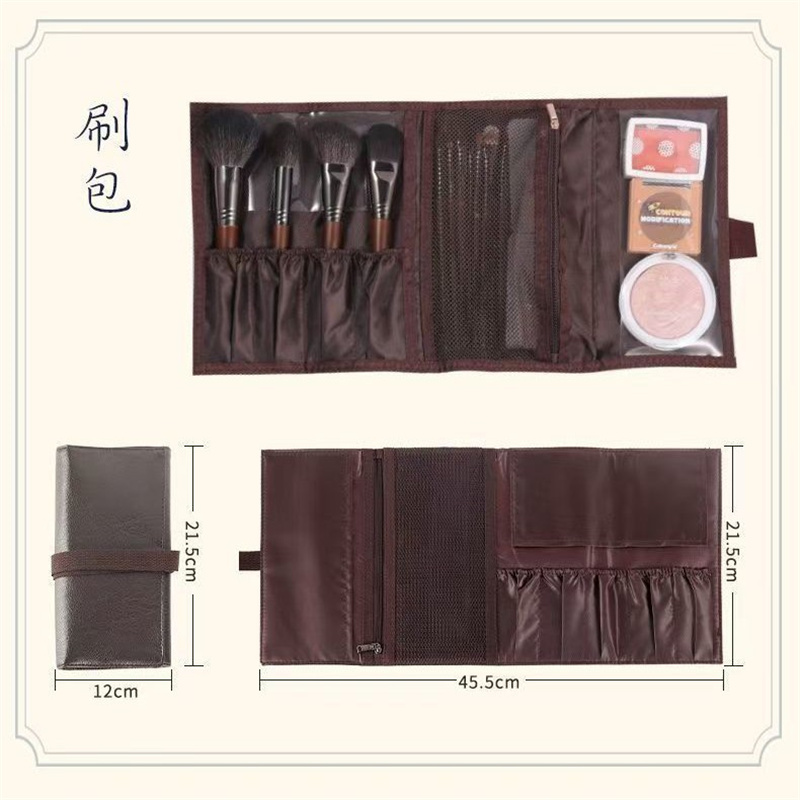PU Leather Makeup Brush Roll B - Travel Accessories Toiletries ulasan dan harga