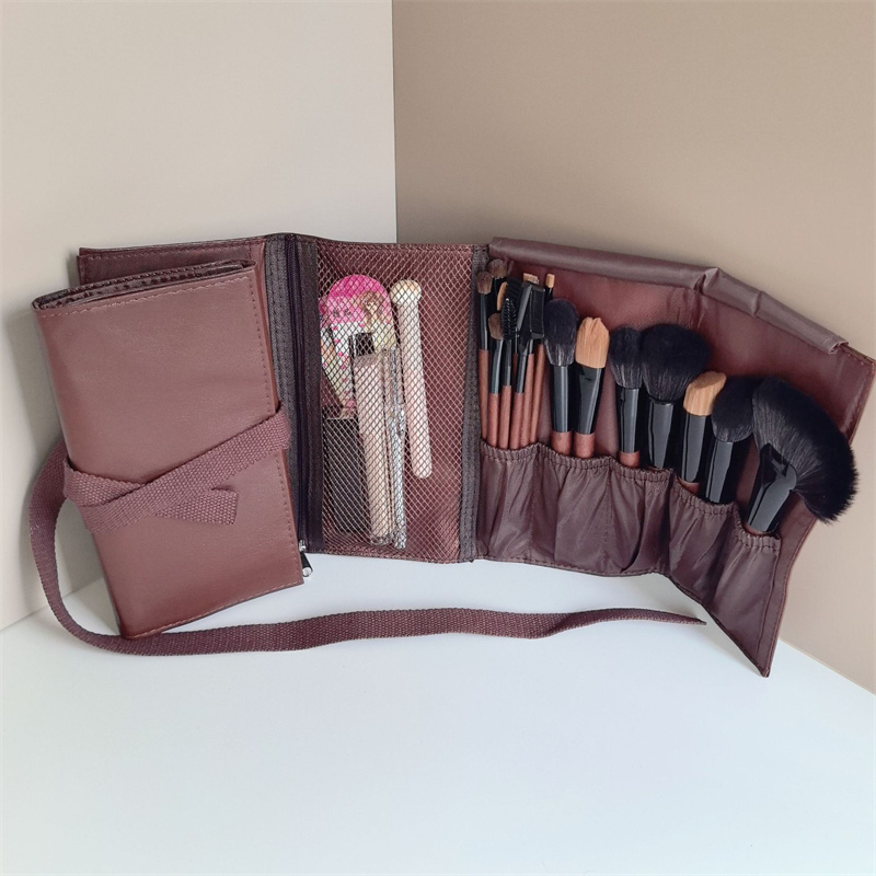 PU Leather Makeup Brush Roll B - Travel Accessories Toiletries ulasan dan harga