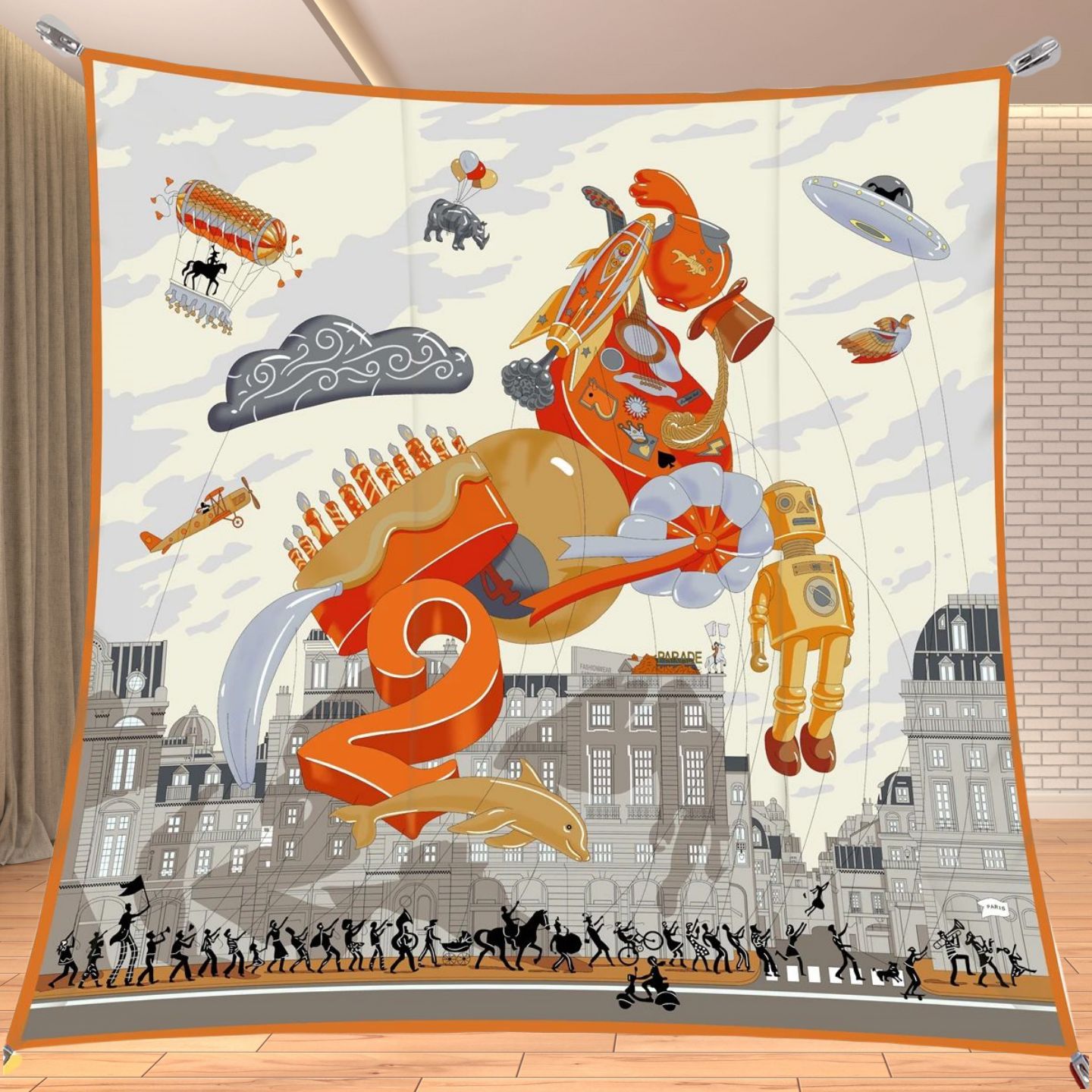 90cm Twill Silk Like Square Sc - Travel Accessories Unisex ulasan dan harga