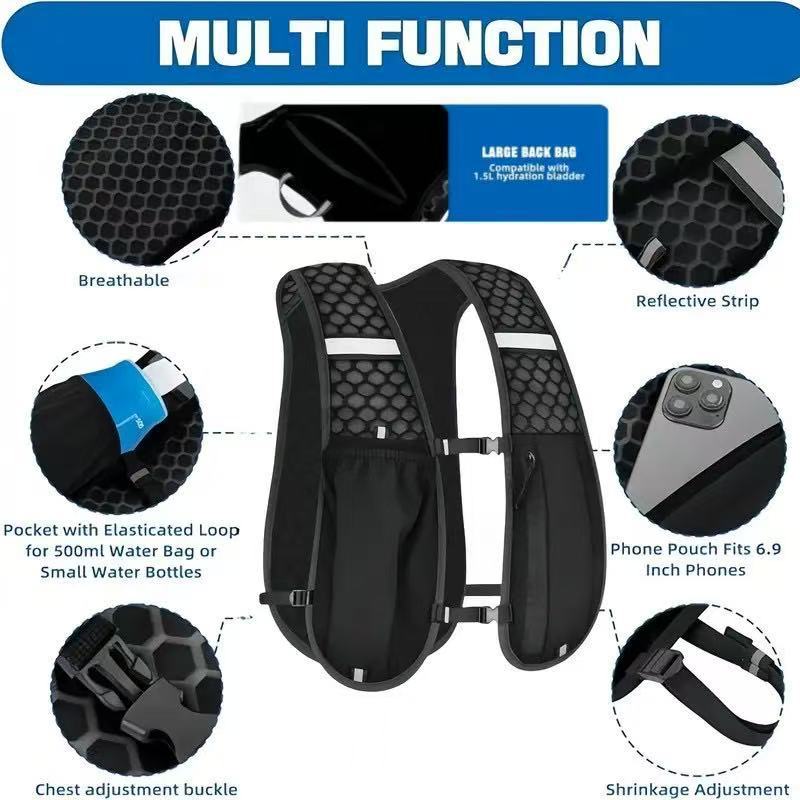 Unisex Running Vest Water-Resi - Hydration Pack Backpack ulasan dan harga