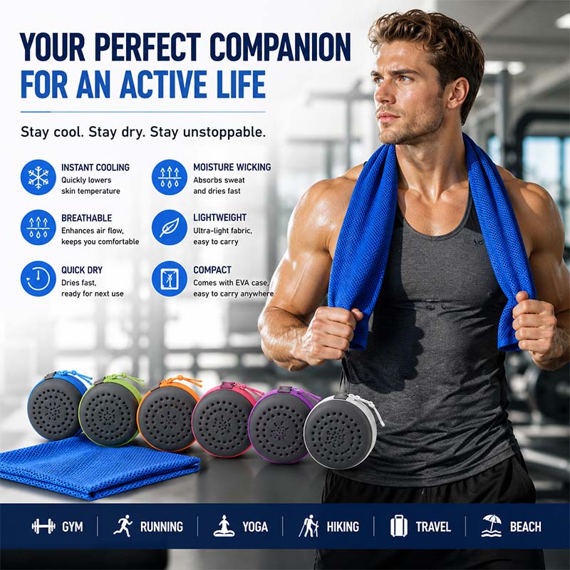 Instant Cooling Towel with EVA - Travel Towel Quick Dry ulasan dan harga