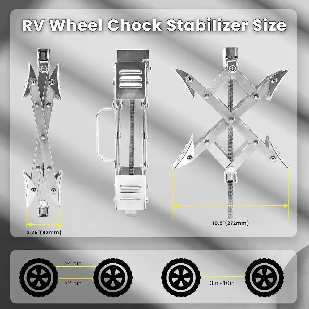 X-Shaped RV Wheel Chock Fit 3. - Travel Accessories Us ulasan dan harga