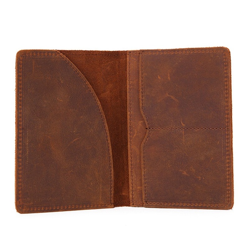 Genuine Leather Crazy Horse Pa - Travel Wallet Slim ulasan dan harga
