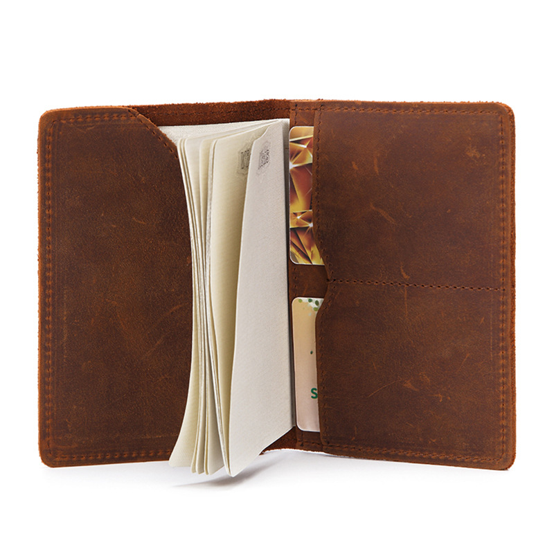 Genuine Leather Crazy Horse Pa - Travel Wallet Slim ulasan dan harga