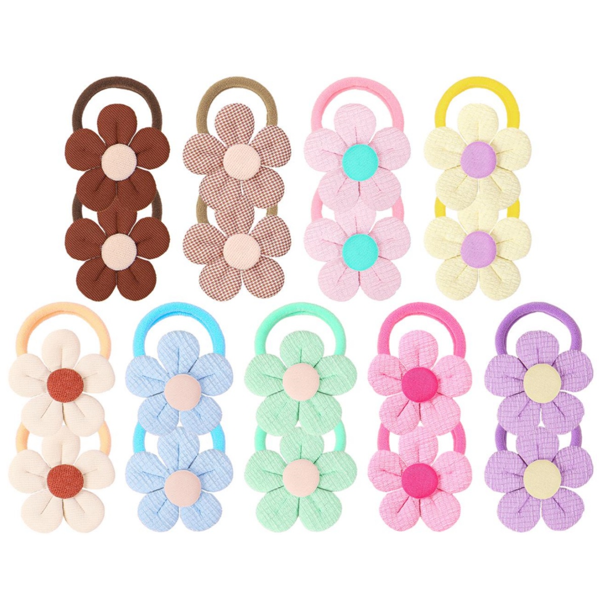 18pcs Sunflower Hair Ties Kids - Travel Accessories Kids ulasan dan harga
