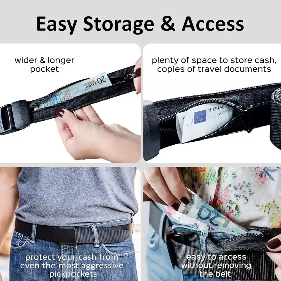 New A Travel Cash Anti-Theft B - Money Belt Hidden ulasan dan harga