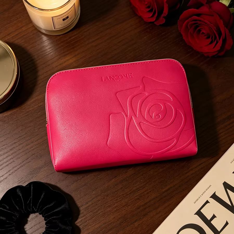 Lancome PU Cosmetic Bag Bright - Travel Accessories Toiletries ulasan dan harga