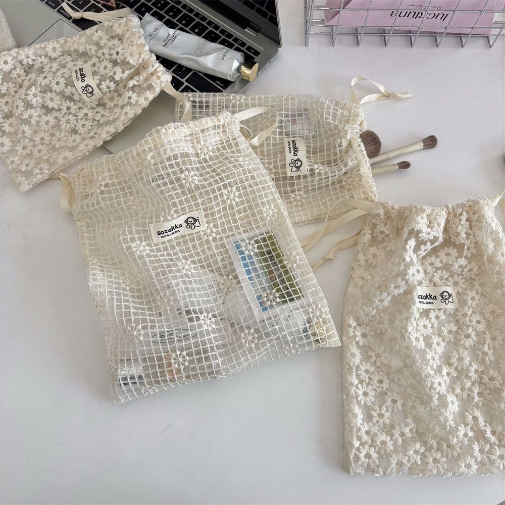 Lace Embroidered Daisy Mesh Dr - Travel Accessories Us ulasan dan harga