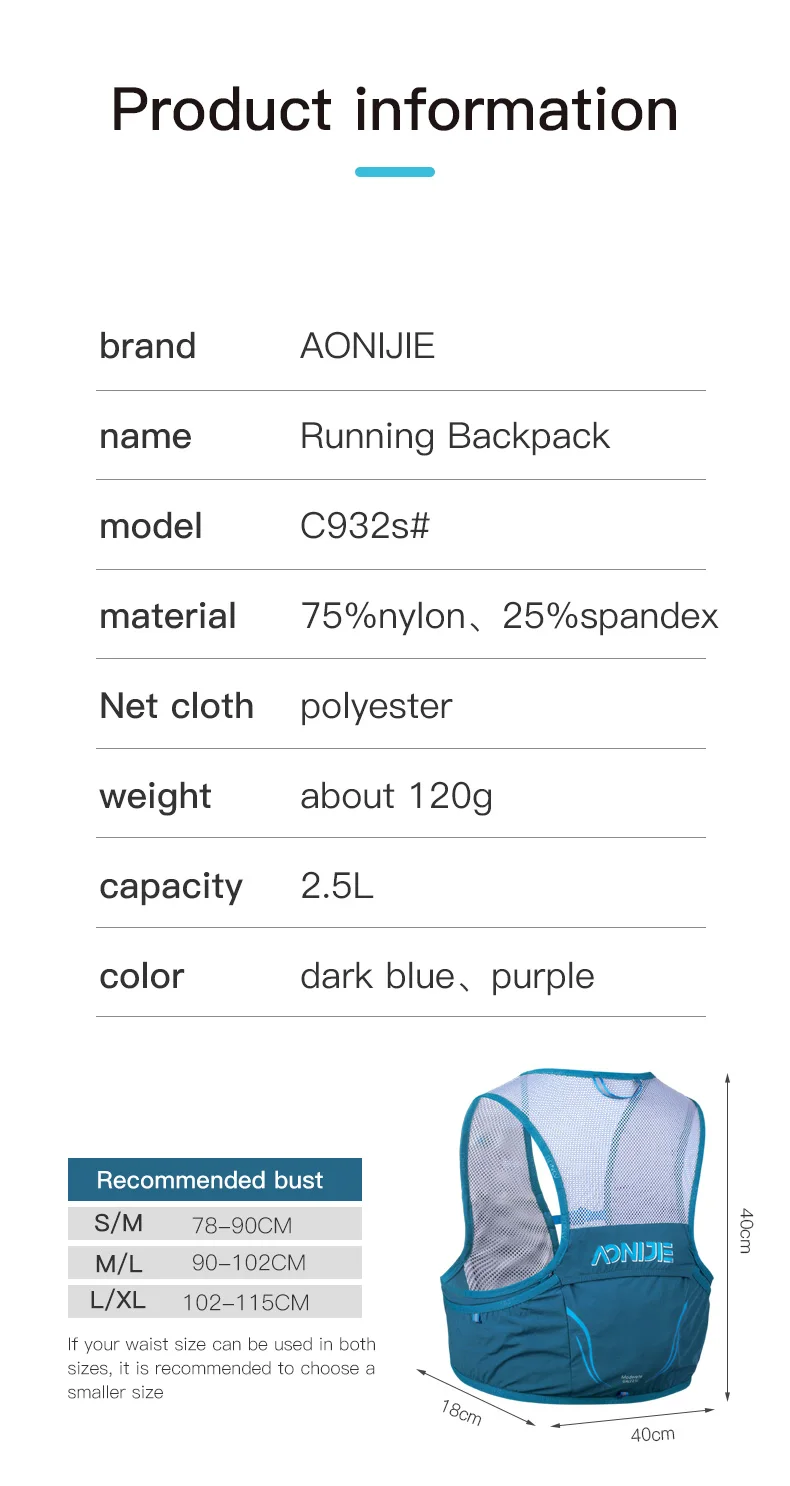AONIJIE C932S 2.5L Portable Hy - Hydration Pack Backpack ulasan dan harga