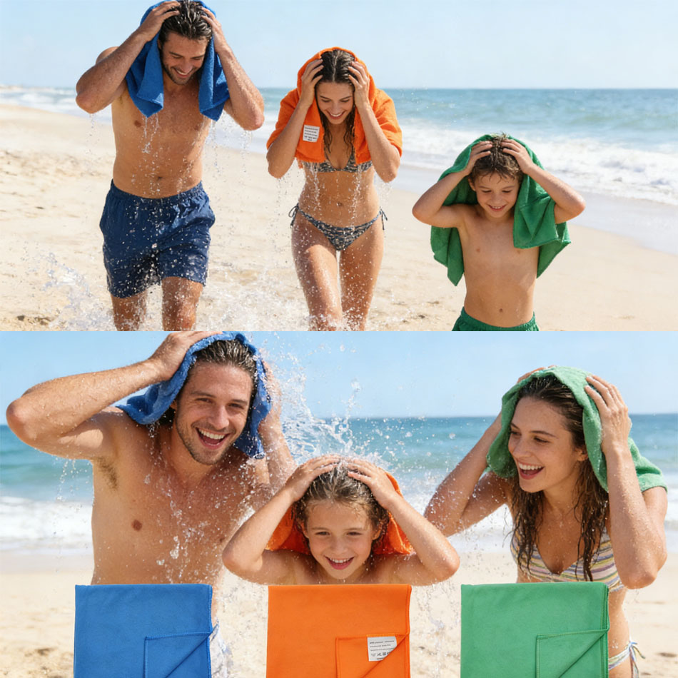 1PC Microfiber Beach Towel Qui - Travel Towel Quick Dry ulasan dan harga
