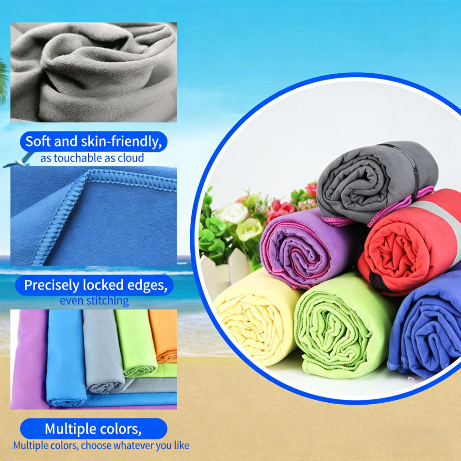 1PC Microfiber Beach Towel Qui - Travel Towel Quick Dry ulasan dan harga