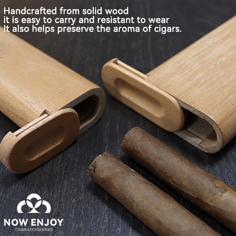 Portable Cigar Case Natural Ce - Travel Accessories Us ulasan dan harga