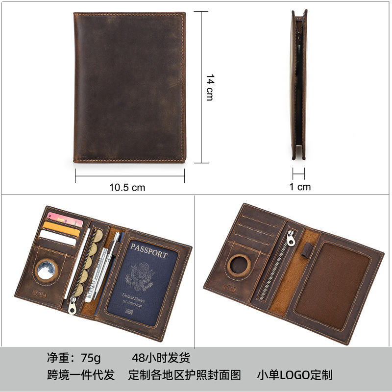 Custom Logo Genuine Leather Sl - Travel Wallet Slim ulasan dan harga